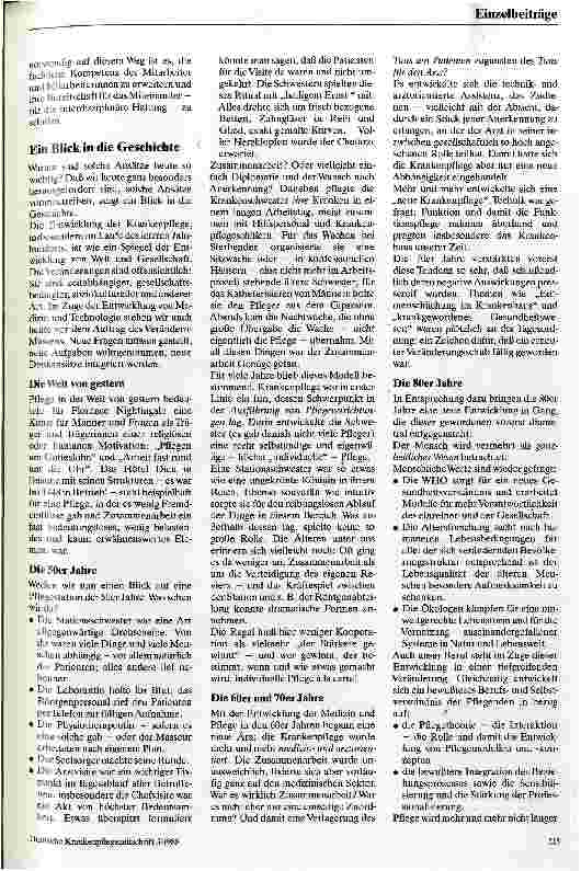 Vorschauseite 2: Paradigmawechsel in der Krankenpflege