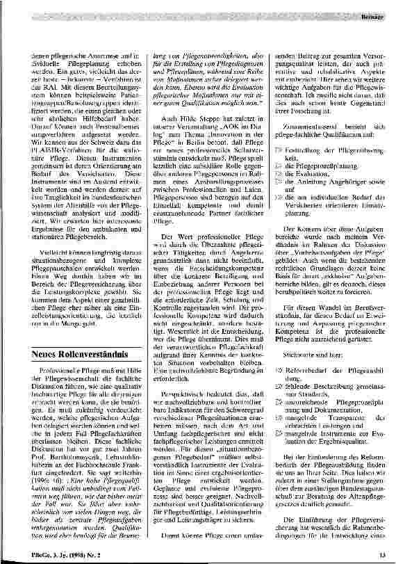 Vorschauseite 3: Möglichkeiten zur Rationalisierung pflegewissenschaftlicher Ansätze aus Sicht der Krankenkasse