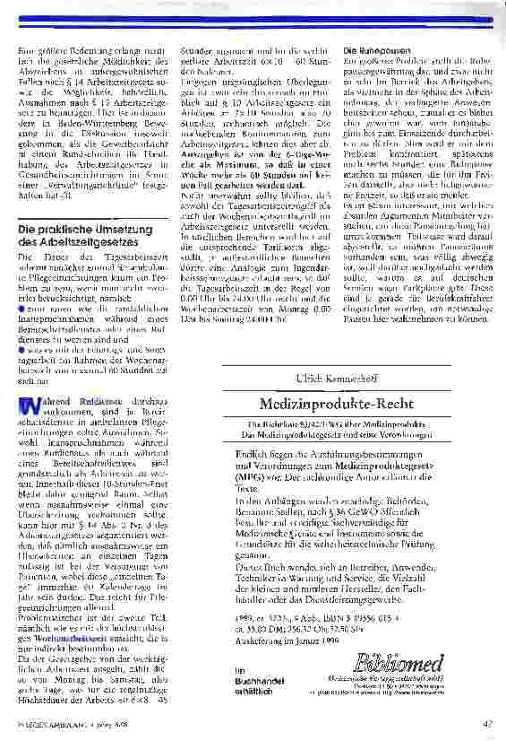 Vorschauseite 2: Was ermöglicht das Arbeitszeitgesetz. .. .. .. .. .bei der flexiblen Gestaltung von Beschäftigungsverhältnissenund Arbeitszeitenin ambulanten Pflegeeinrichtungen