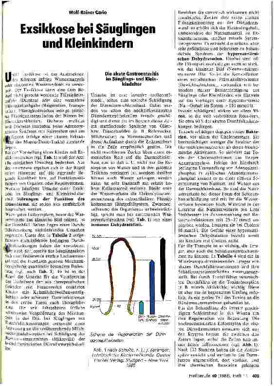 Vorschauseite 1: Exsikkose bei Säuglingen und Kleinkindern