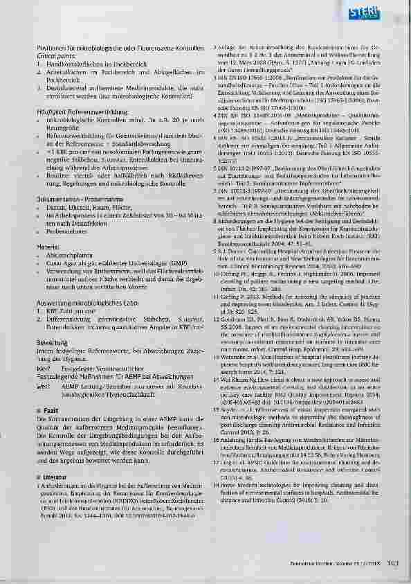 Vorschauseite 4: Kontrolle von Umgebungsbedingungen in einer Aufbereitungseinheit für Medizinprodukte (AEMP)
