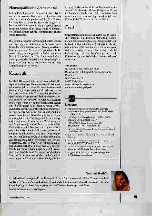 Vorschauseite 4: Volkskrankheit Rückenschmerzen