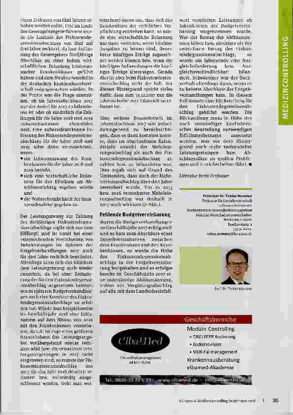 Vorschauseite 3: Die Bilanzierung des Fixkostendegressionsabschlags