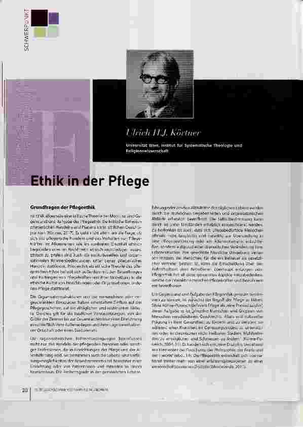Vorschauseite 1: Ethik in der Pflege