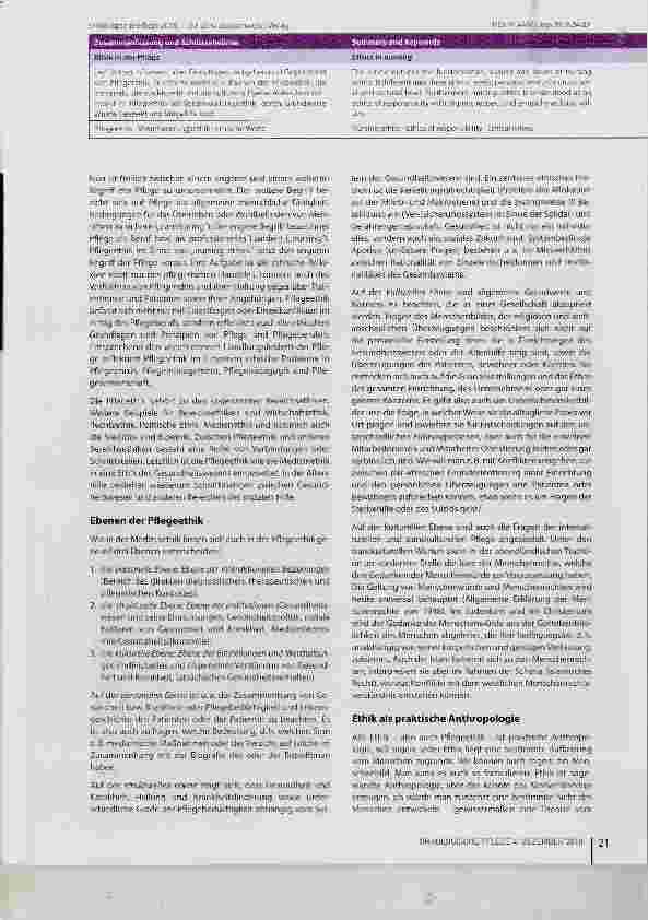 Vorschauseite 2: Ethik in der Pflege