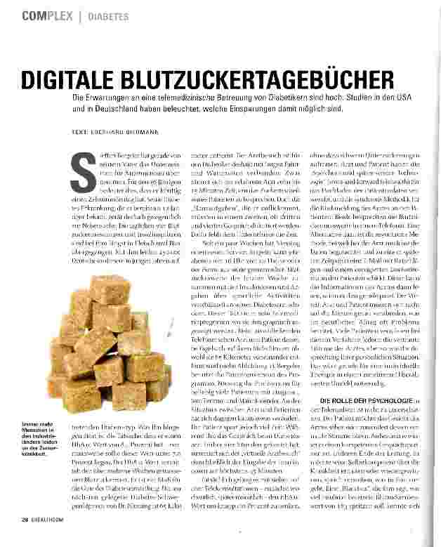 Vorschauseite 1: DIGITALE BLUTZUCKERTAGEBÜCHER