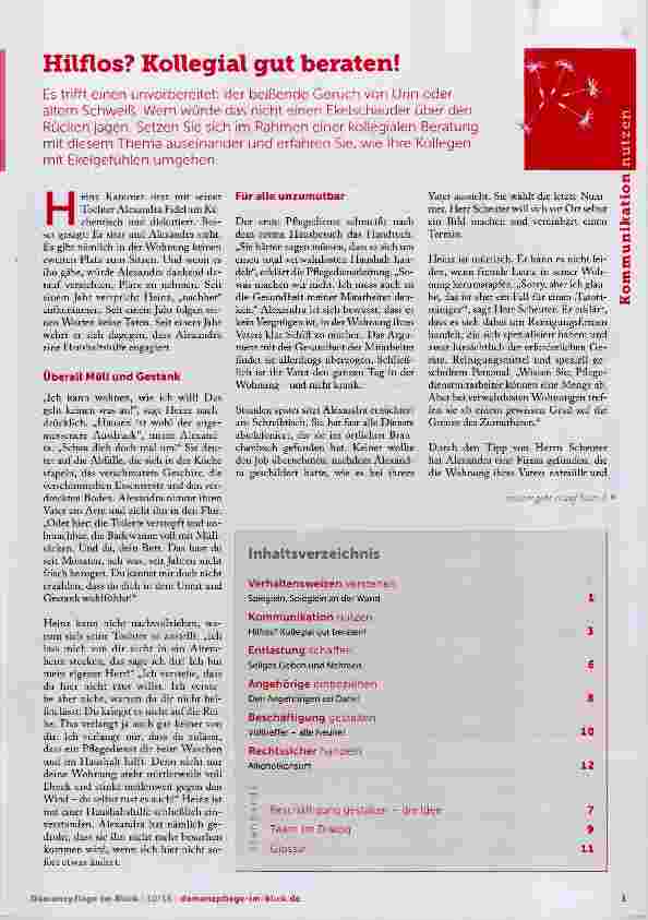 Vorschauseite 1: Hilflos? Kollegial gut beraten!