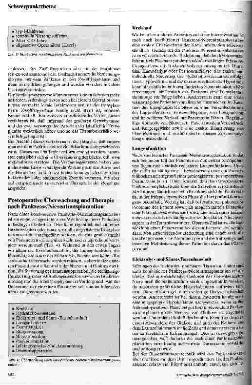 Vorschauseite 3: Die kombinierte Pankreas-/ Nierentransplantation