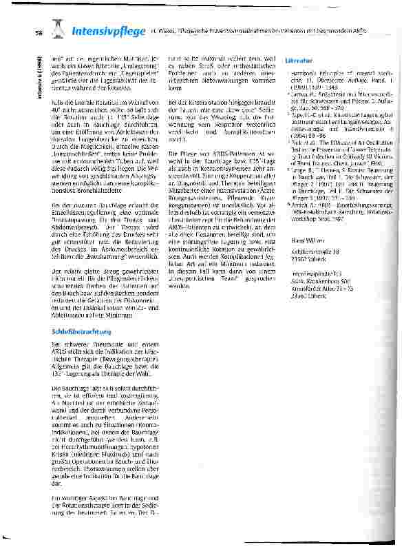Vorschauseite 6: Pflegerische Präventionsmaßnahmen bei Patienten mit beginnendem ARDS