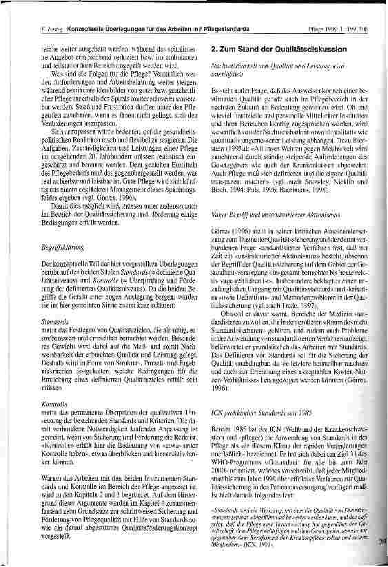 Vorschauseite 2: Konzeptuelle Überlegungen für das Arbeiten mit Pflegestandards
