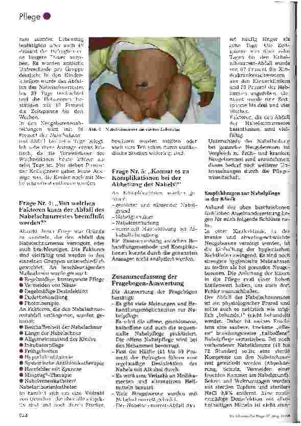 Vorschauseite 6: Nabelpflege bei Neugeborenen - tausend und eine Möglichkeit