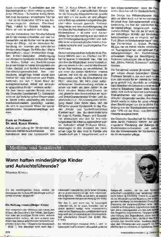 Vorschauseite 1: Wann haften minderjährige Kinder und Aufsichtsführende?