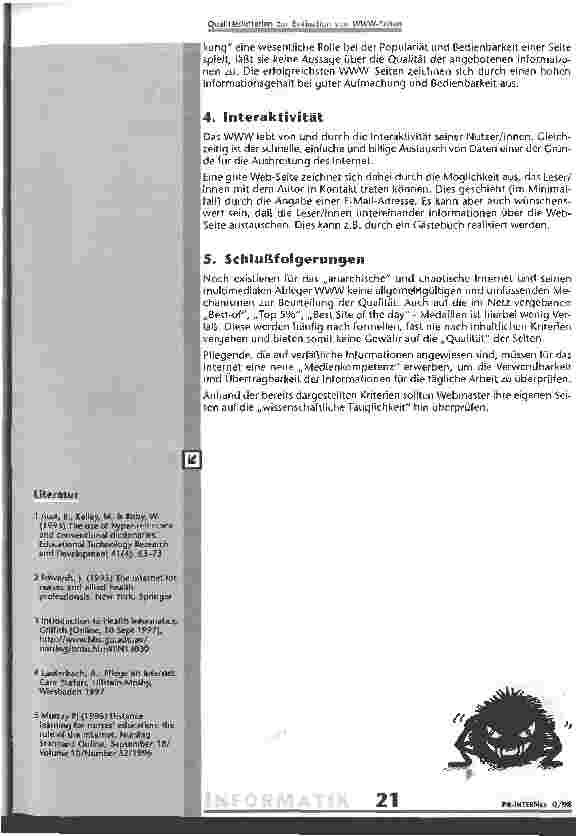 Vorschauseite 6: Qualitätskriterien zur Evaluation von www.-Seiten
