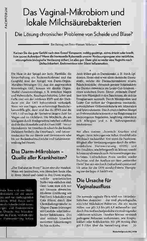 Vorschauseite 1: Das Vaginal-Mikrobiom und lokale Milchsäurebakterien