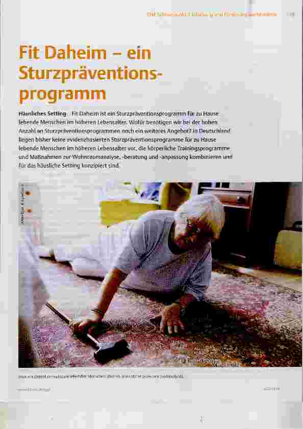 Vorschauseite 1: Fit Daheim ein Sturzpräventionsprogramm