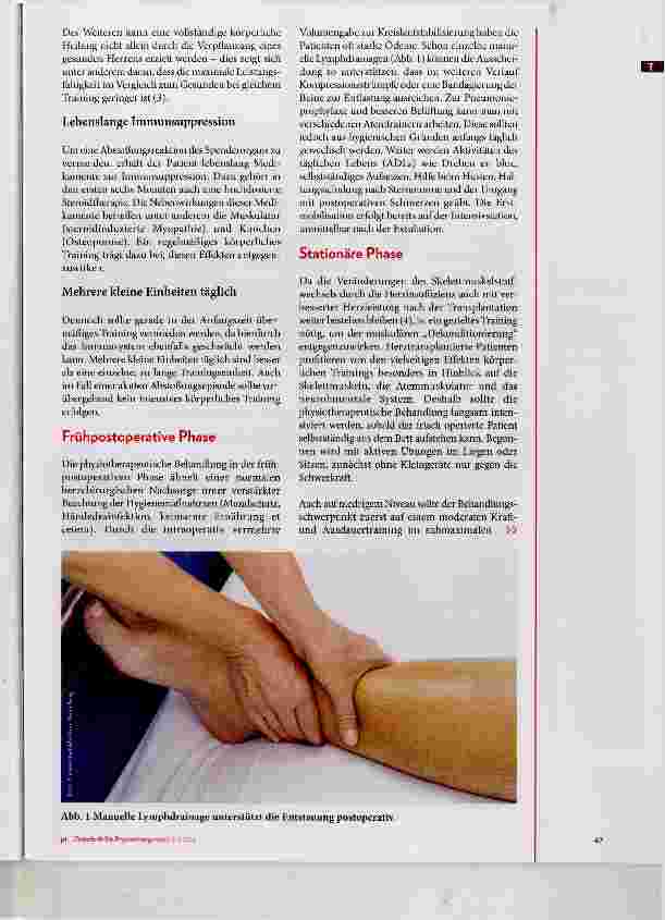 Vorschauseite 2: Physiotherapie nach Herztransplantation