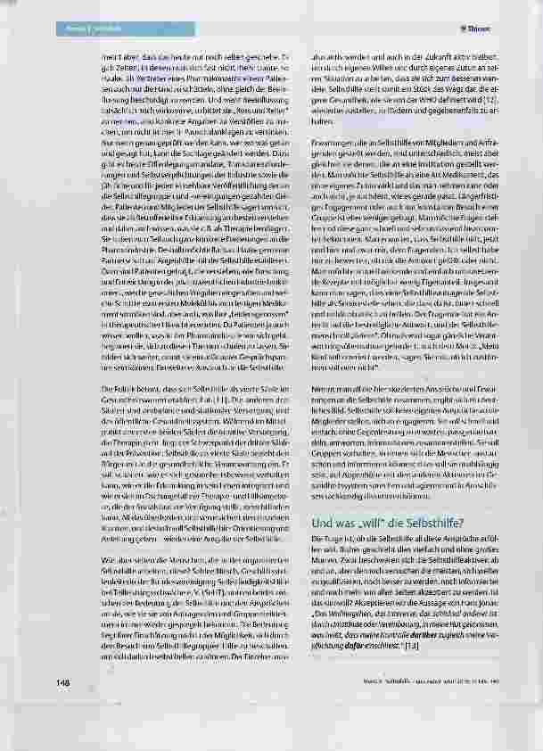 Vorschauseite 4: Selbsthilfe quo vadis?