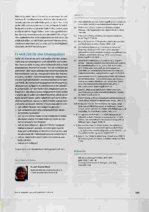 Vorschauseite 5: Selbsthilfe quo vadis?