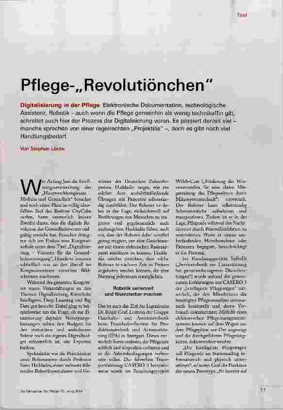Vorschauseite 1: Pflege-„Revolutiönchen