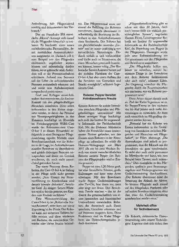 Vorschauseite 2: Pflege-„Revolutiönchen