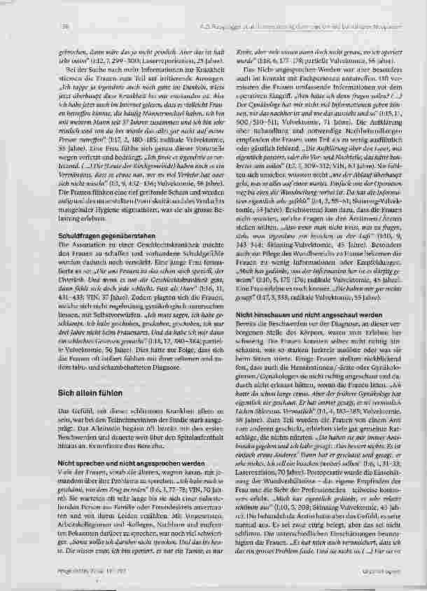 Vorschauseite 6: „Allein mit dem Tabu“ Wie Frauen mit vulvären Neoplasien die Unterstützung durch ihr soziales Umfeld beschreiben Eine qualitative Studie