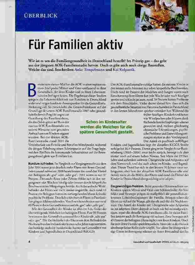 Vorschauseite 1: Für Familien aktiv