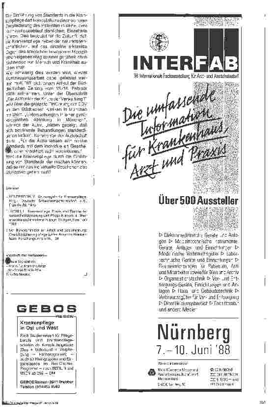 Vorschauseite 4: Die Entwicklung von Standards in der Krankenpflege 6. Folge: Beispiel eines modellhaften Standards