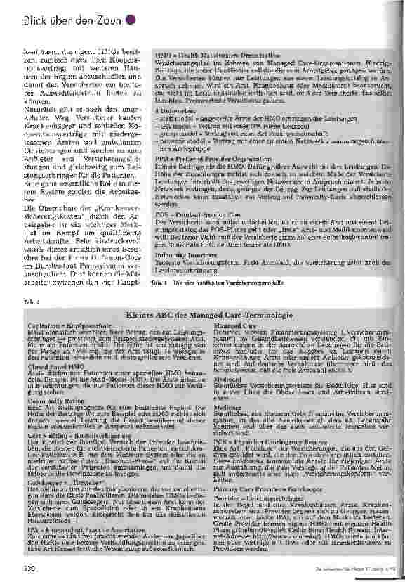 Vorschauseite 3: Managed Care, Management und Marketing Bericht über eine Informationsreise in die USA zum Thema Managed Care - Teil 1