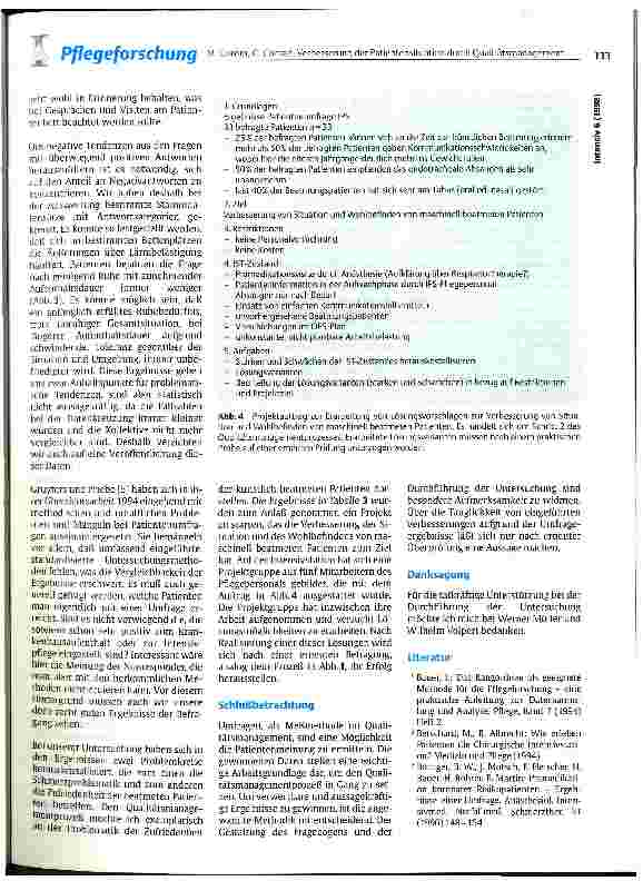 Vorschauseite 6: Verbesserung der Patientensituation durch Qualitätsmanagement - Ergebnisse einer Patientenumfrage unter Berücksichtigung methodischer Probleme