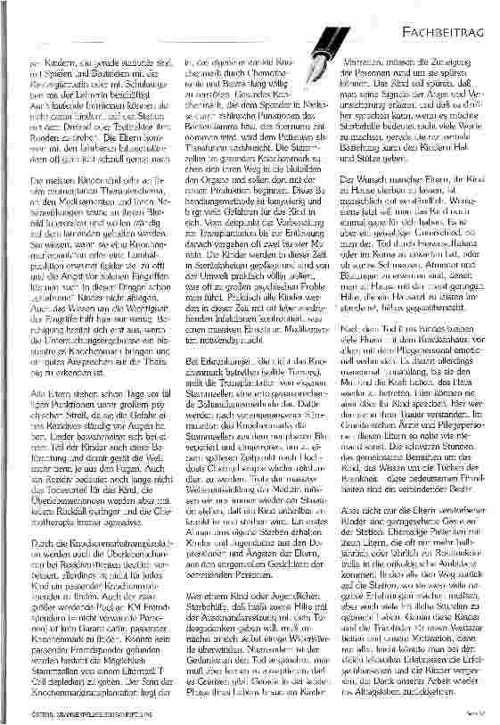 Vorschauseite 3: Betreuung krebskranker Kinder