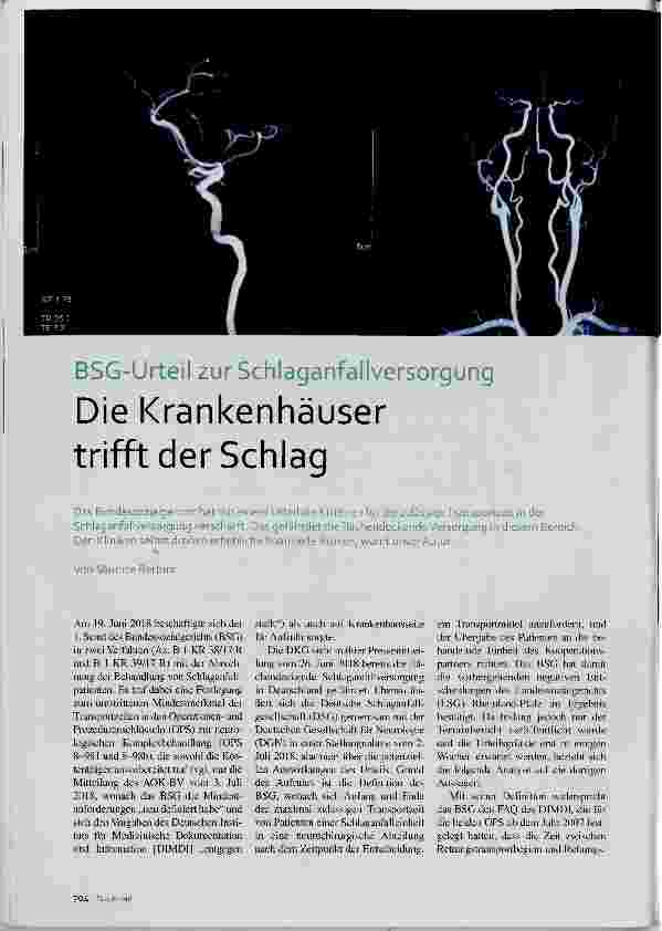 Vorschauseite 1: Die Krankenhäuser trifft der Schlag