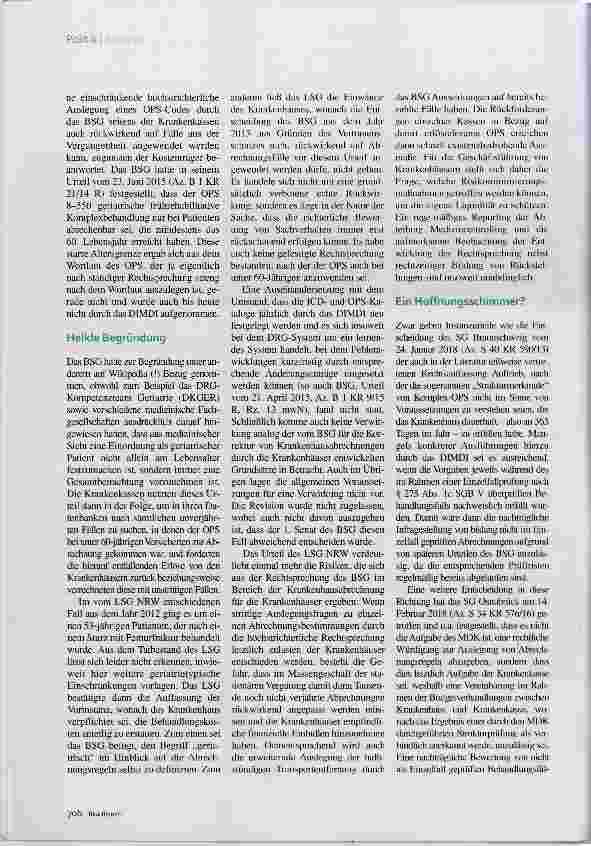 Vorschauseite 3: Die Krankenhäuser trifft der Schlag