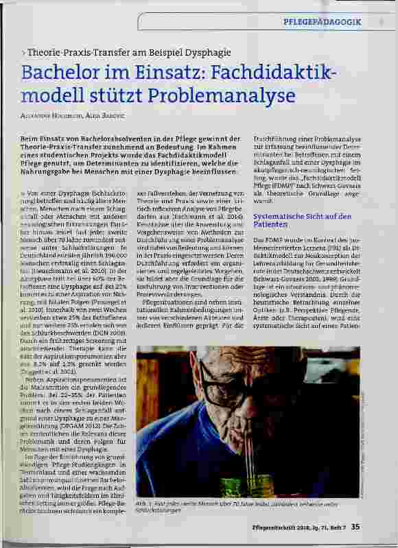 Vorschauseite 1: Bachelor im Einsatz: Fachdidaktikmodell stützt Problemanalyse