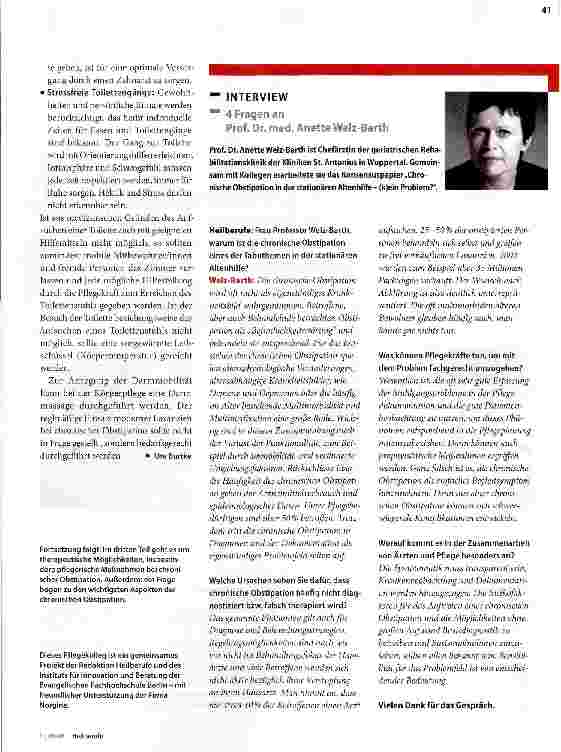 Vorschauseite 2: Prophylaxe und Diagnostik bei Verstopfung
