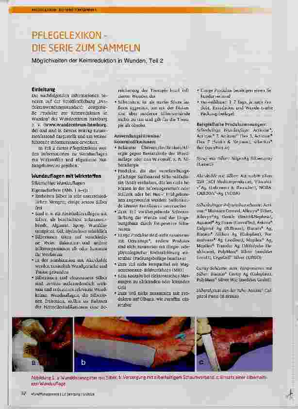 Vorschauseite 1: Möglichkeiten der Keimreduktion in Wunden, Teil 2