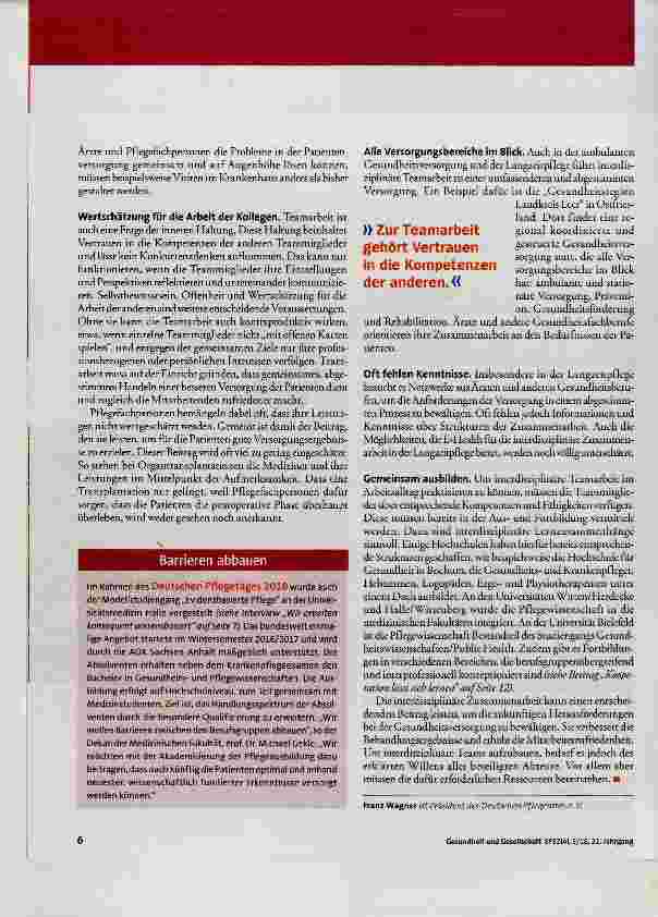 Vorschauseite 3: Neue Wege zu guter Pflege
