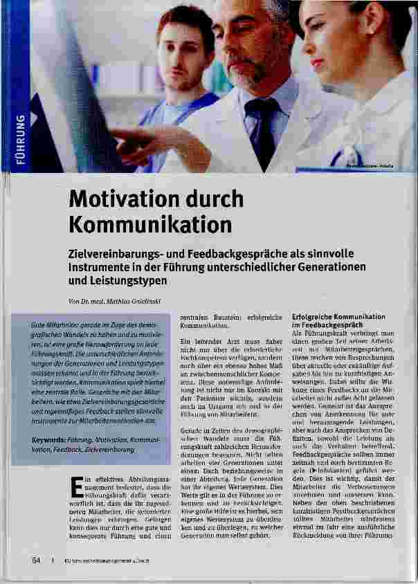 Vorschauseite 1: Motivation durch Kommunikation