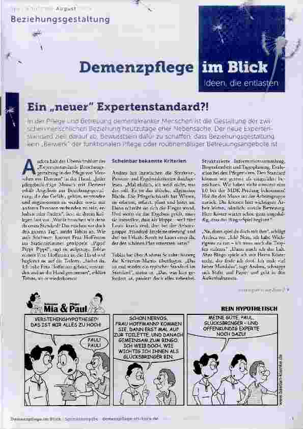 Vorschauseite 1: Ein neuer Expertenstandard?!