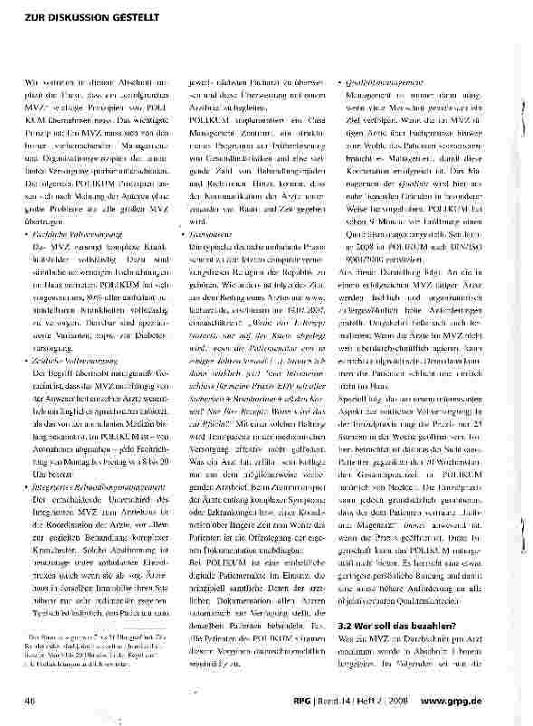 Vorschauseite 4: Finanzierung und Vergütung im MVZ