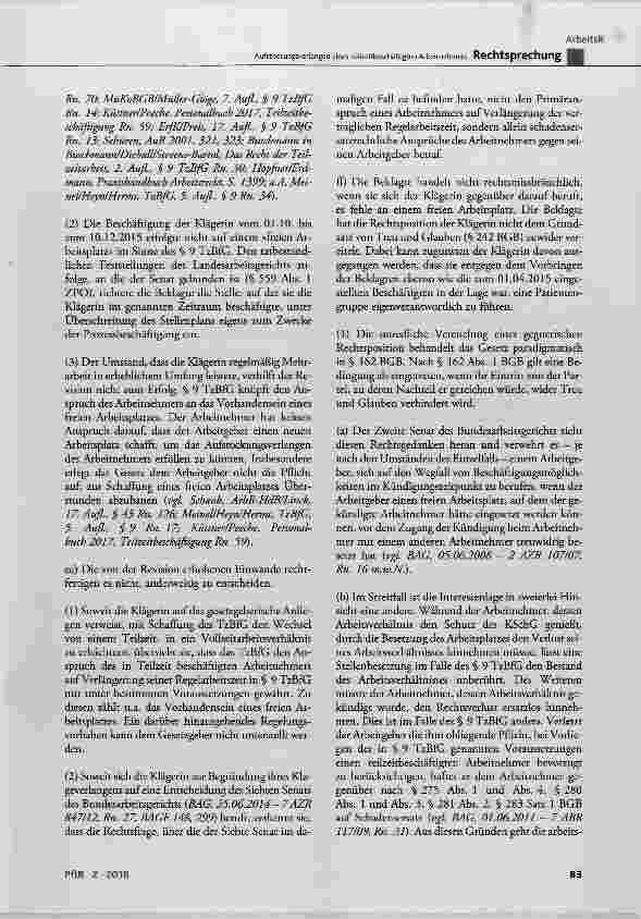 Vorschauseite 4: Aufstockungsverlangen eines teilzeitbeschäftigten Arbeitnehmers