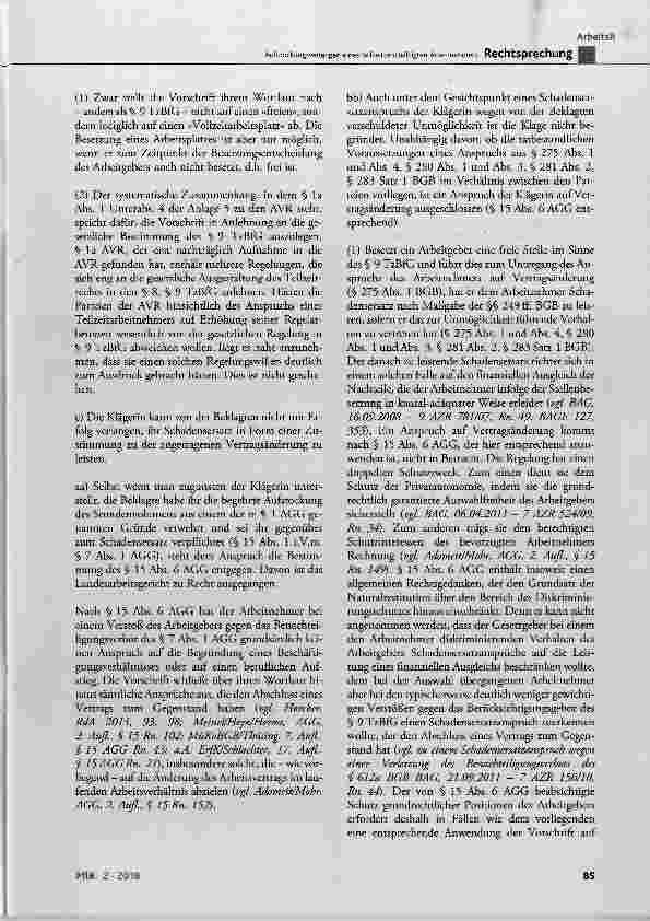 Vorschauseite 6: Aufstockungsverlangen eines teilzeitbeschäftigten Arbeitnehmers