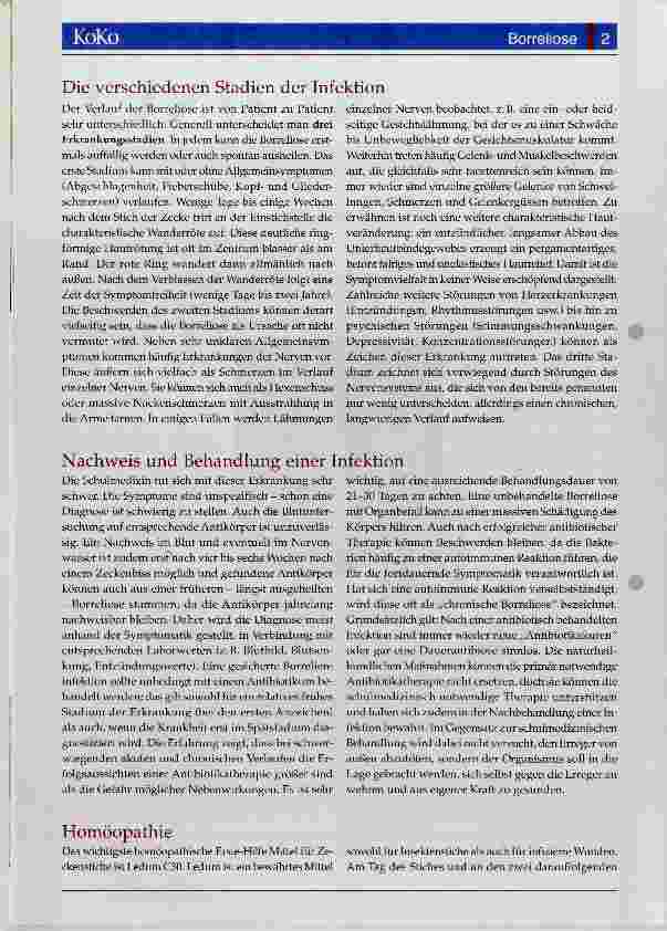 Vorschauseite 2: Borreliose
