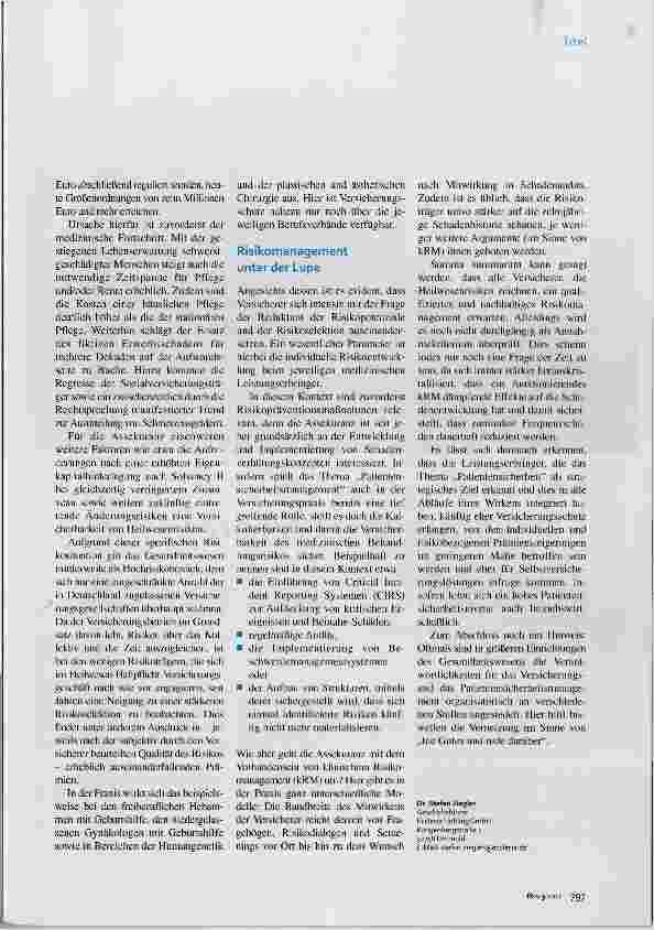 Vorschauseite 2: Engagement zahlt sich aus