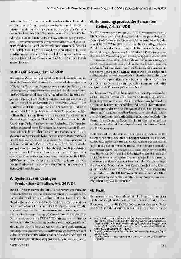 Vorschauseite 3: Die neue EU-Verordnungfür In-vitro-Diagnostika (IVDR); Ein Fortschrittsbericht