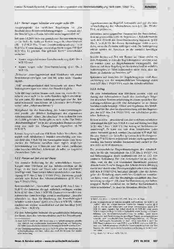 Vorschauseite 4: Die BAG-Rechtsprechung zu Erwerbsminderungsrenten und Weiterbeschäftigung nach dem TVöD/TV-L