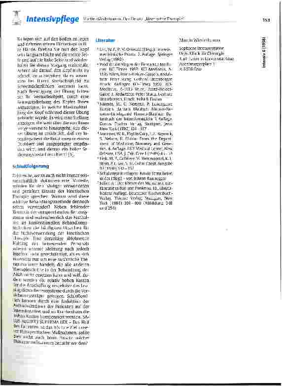 Vorschauseite 5: Der Einsatz kinetischer Therapie bei postoperativen respiratorischen Störungen. Eine Kasuistik!