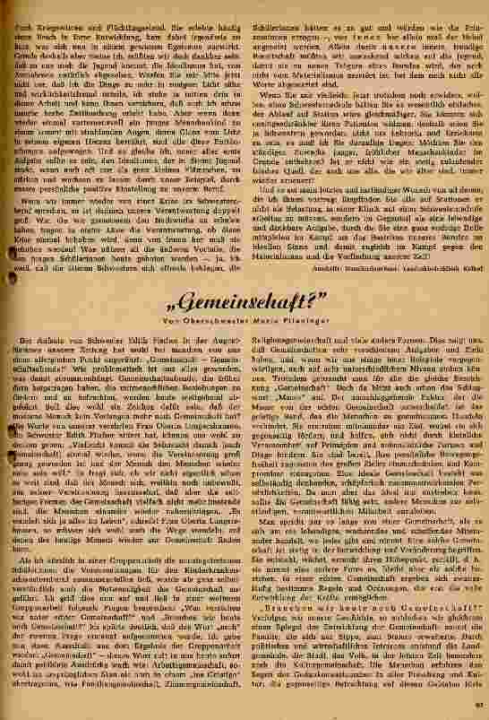 Vorschauseite 5: Wünsche der Schulschwestern an die Schwestern auf Stationen