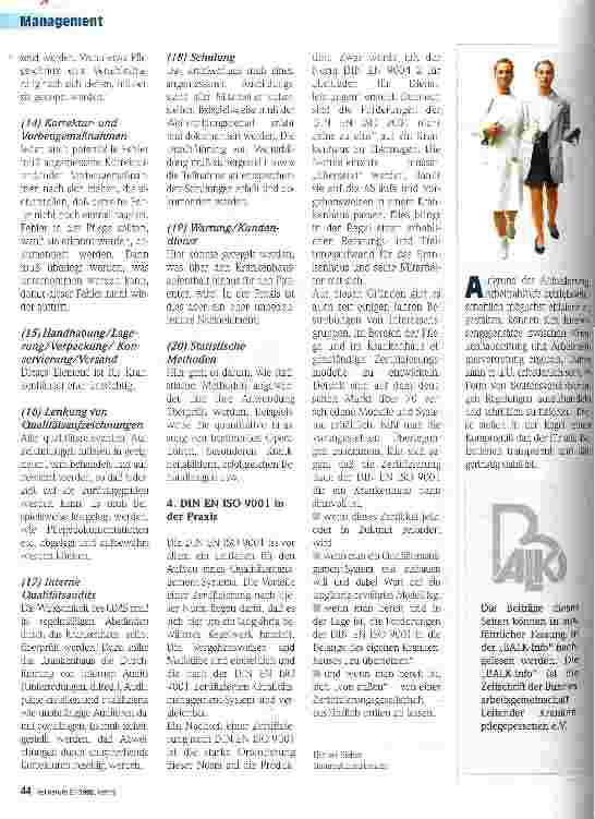 Vorschauseite 3: Qualitätsmanagement und Zertifizierung Die DIN EN ISO 9000 ff und ihre Bedeutung für das Gesundheitswesen
