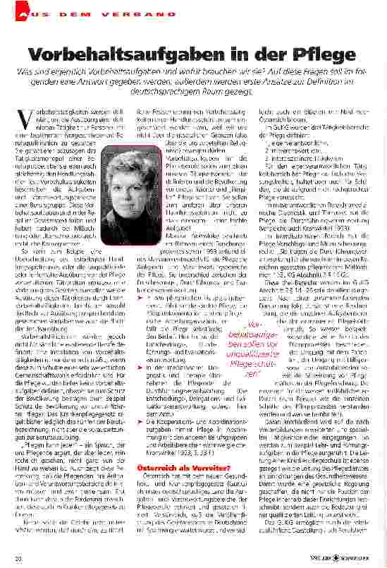 Vorschauseite 1: Vorbehaltsaufgaben in der Pflege