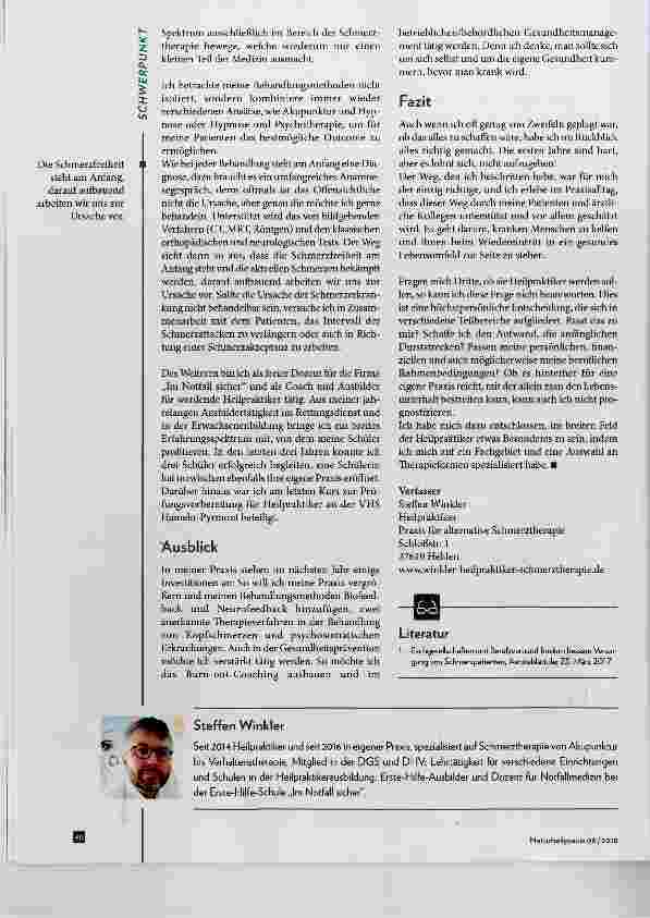 Vorschauseite 3: Erfahrungsberichte zur Praxisgründung